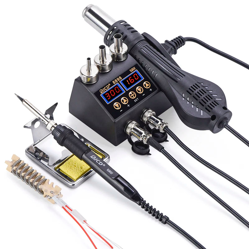2-in-1 750W Soldering & Rework Station – LCD Digital Display