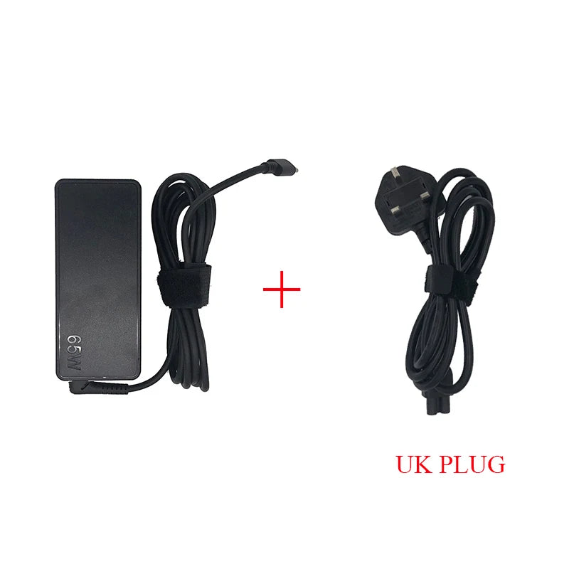 LZUMWS 65W USB-C Power Adapter for Lenovo ThinkPad – 20V 3.25A, CE/FCC/RoHS, EU/UK/US/AU/BR Plug