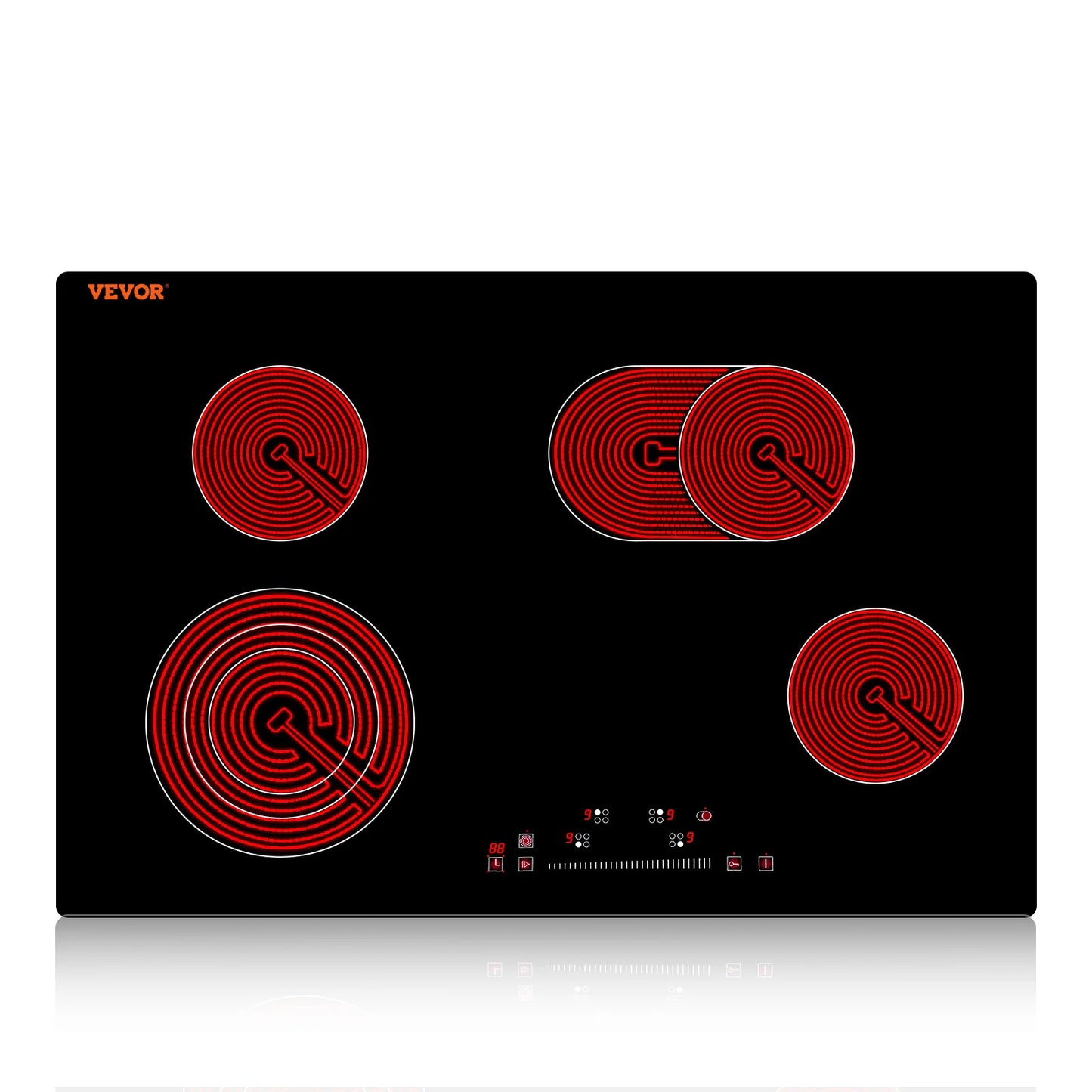 SucceBuy Built-in Induction Cooktop 2/4/5 Burners | 12/24/30in Ceramic Glass, Household & Commercial