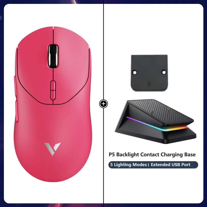 Rapoo Wireless Gaming Mouse – 8KHz Polling, 26000 DPI, 8 Buttons, Rechargeable, for Small/Medium Hands
