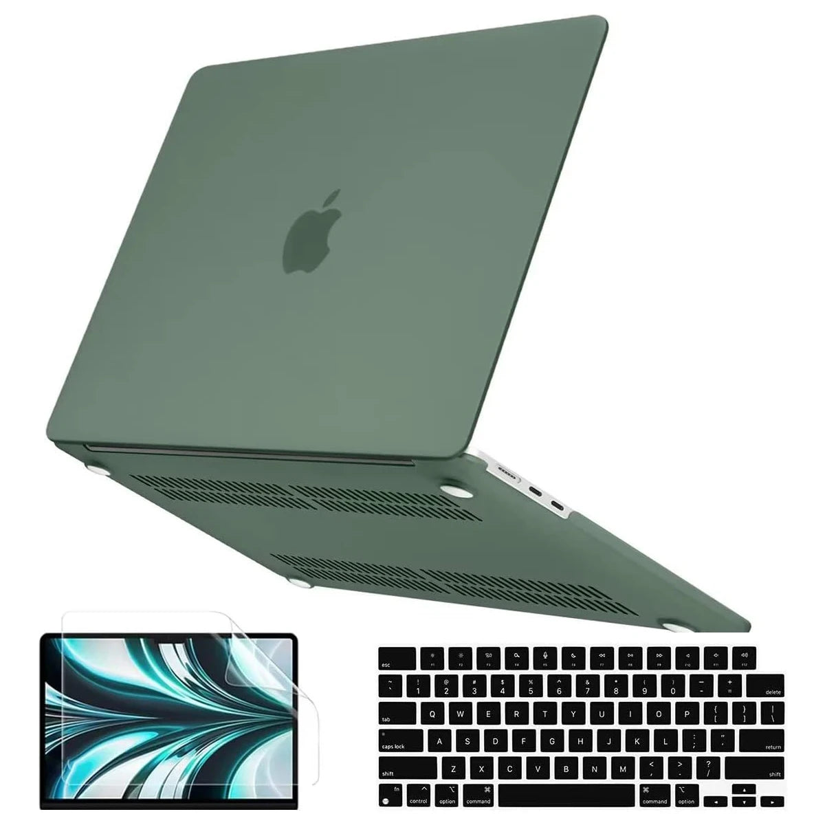 EGYAL MacBook Hard Case – Air 13/15, Pro 13/14/16, M1–M5, Crystal, Matte & Glitter Covers