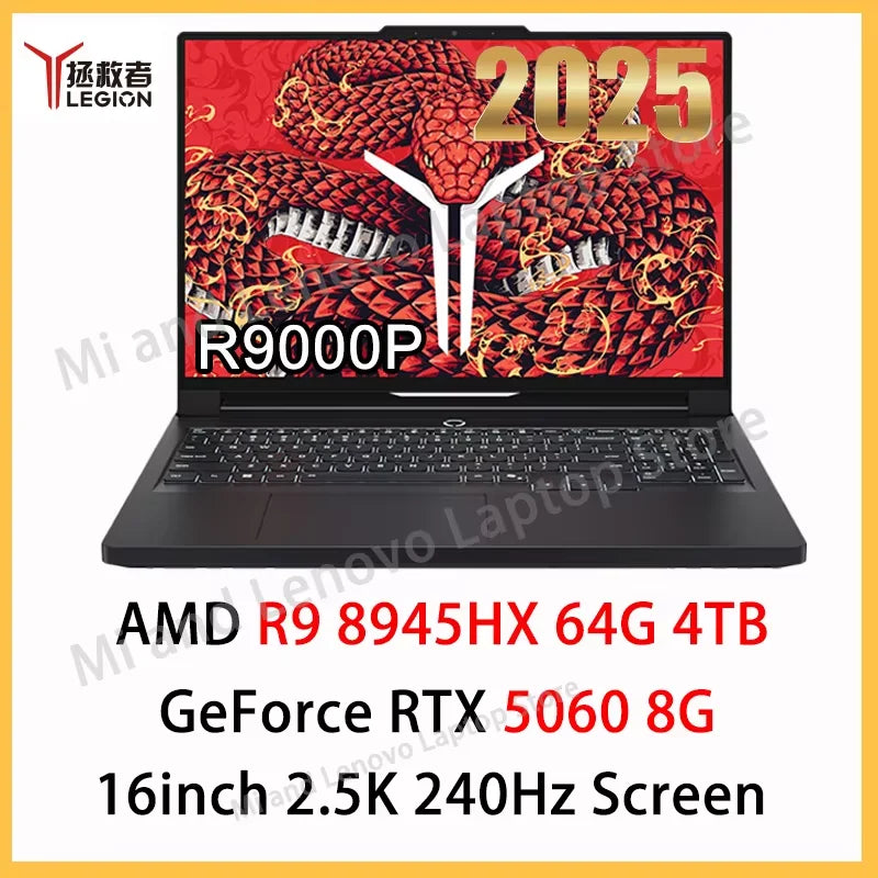 Lenovo Legion R9000P 2025 Gaming Laptop – R9 8945HX, RTX 5060/5070, 32GB, 1TB