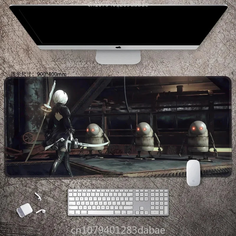 NieR: Automata Leather Gaming Mouse Pad — Waterproof Desk Mat, E-Sports