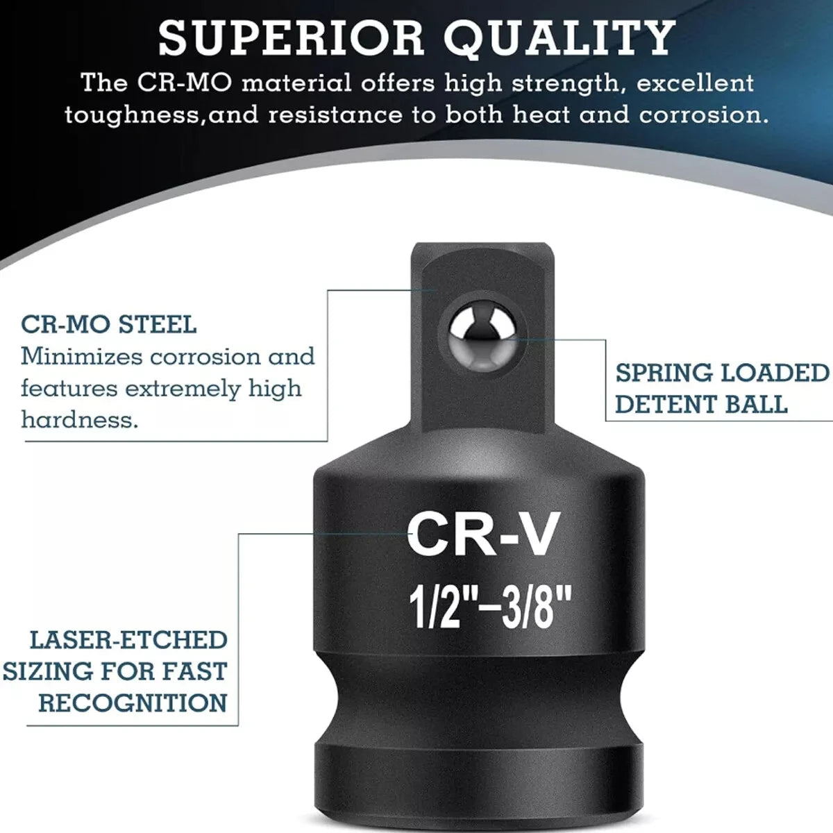 8-Piece Impact Socket Adapter Set – CR-V Drive Converter Kit