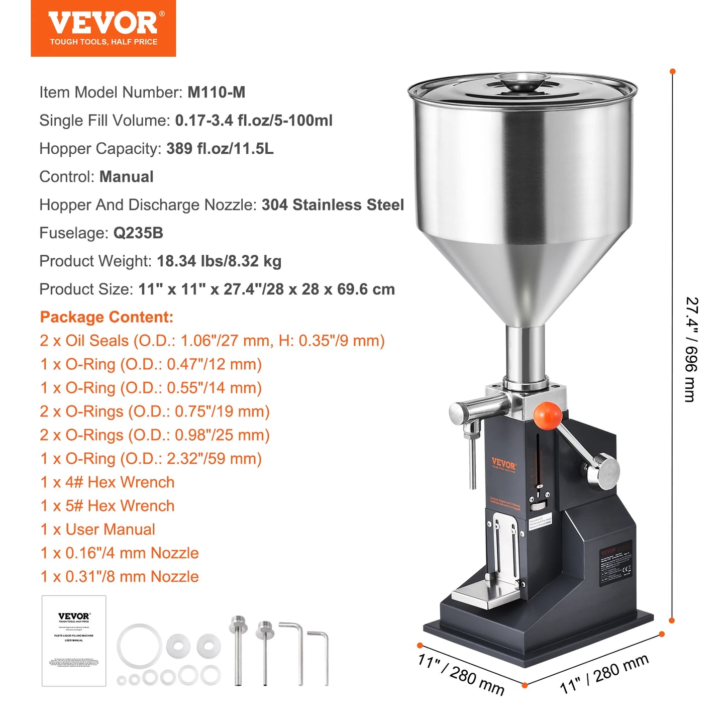 SucceBuy A03 Liquid Filling Machine | 5-3000ml | Semi-Auto | Adjustable Speed