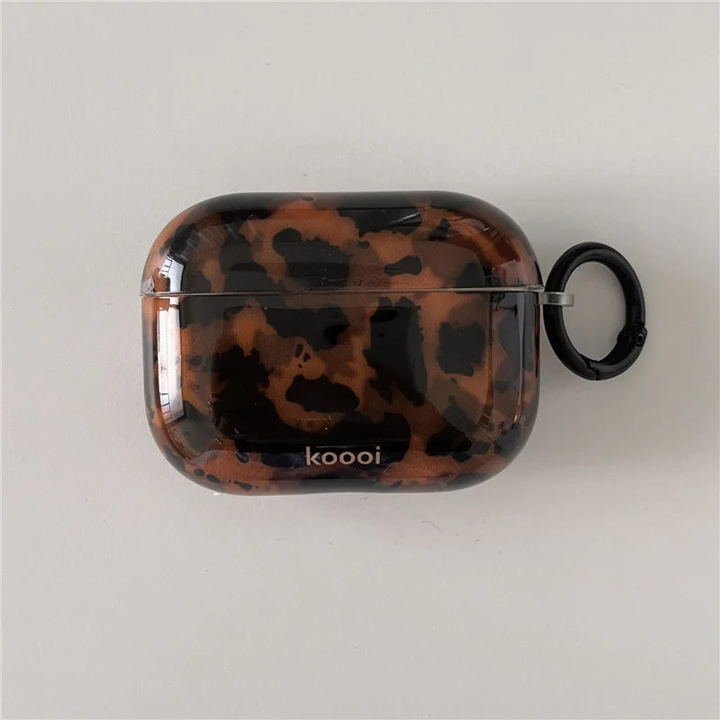 Retro amber leopard silicone iPhone case by R.E.D. Shopping featuring animal print and protective design for mobile phones.