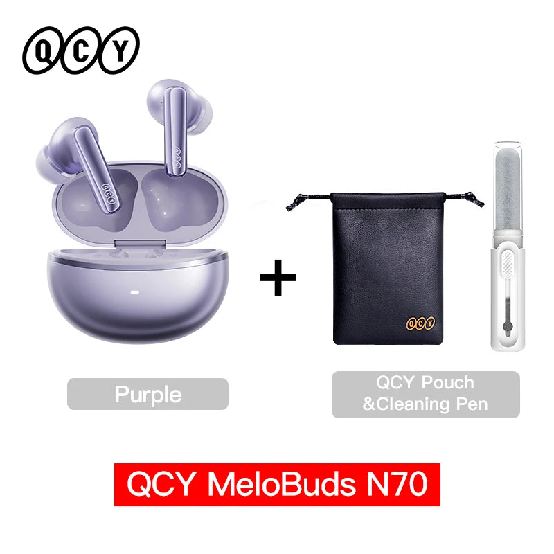 QCY MeloBuds N70 Wireless Earbuds – ANC, Bluetooth 6.0, LDAC, 50H, IPX5
