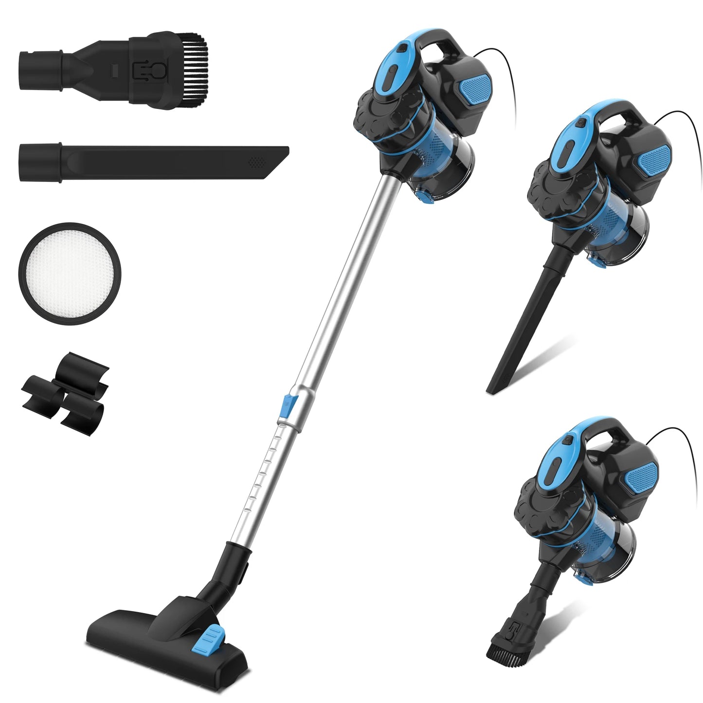 INSE I5 corded vacuum cleaner with 600W motor, handheld and stick design, powerful 18Kpa suction for home pet hair and carpet cleaning.