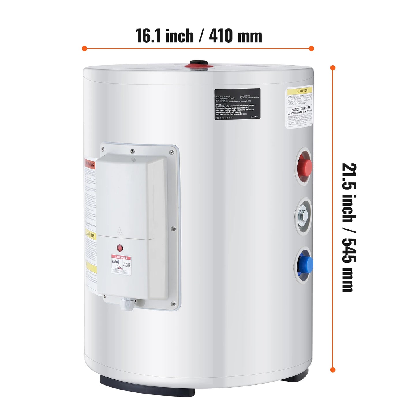 SucceBuy Electric Water Heater 40/70L – LED Display, Knob Control, IPX4, Keep Warm