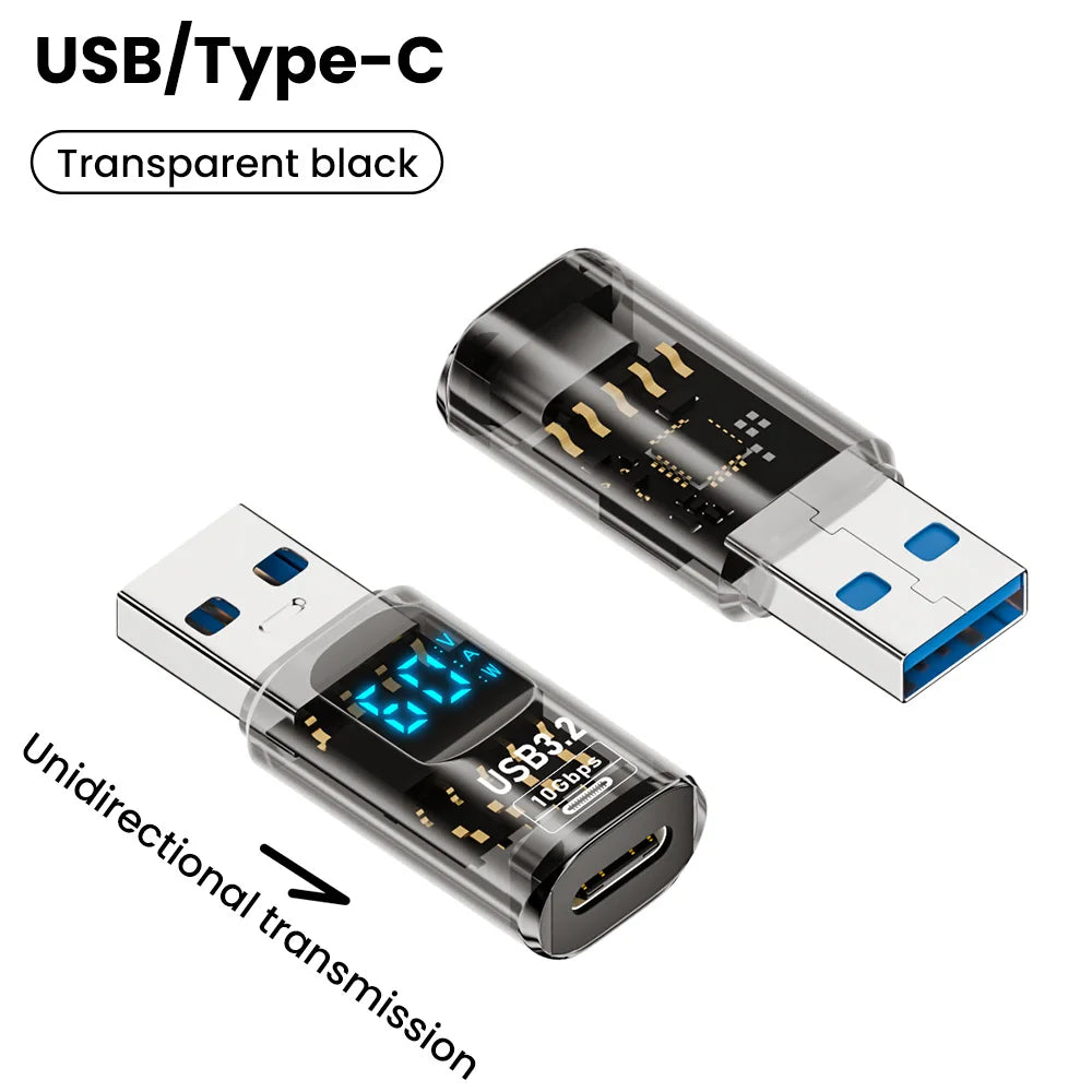 USB 3.2 digital display adapter with USB-C converter, fast charging, and data transfer for Huawei, Xiaomi, laptops, and electronics.