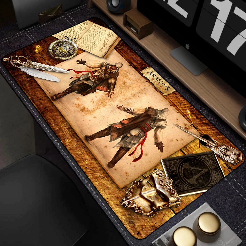 Assassin's Creed XXL Gaming Desk Mat – 900x400mm, Anti-Slip, Waterproof, Stitched Edges