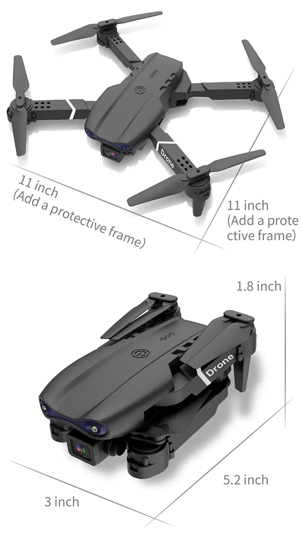 E99 Pro Drone – 4K HD Camera, Altitude Hold, Foldable Quadcopter