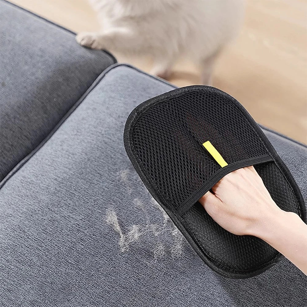 Double-Sided Pet Hair Removal Gloves | Reusable Lint & Fur Cleaner for Dogs & Cats