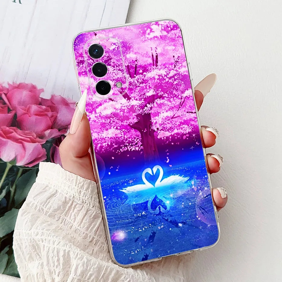 Luxury Painted Soft Silicone Case for Oppo A74 5G – Shockproof Back Cover