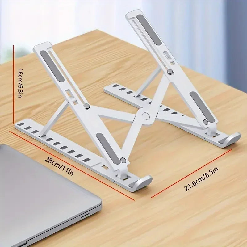 Adjustable Aluminum Laptop Stand – Foldable Cooling Holder for MacBook & Notebooks