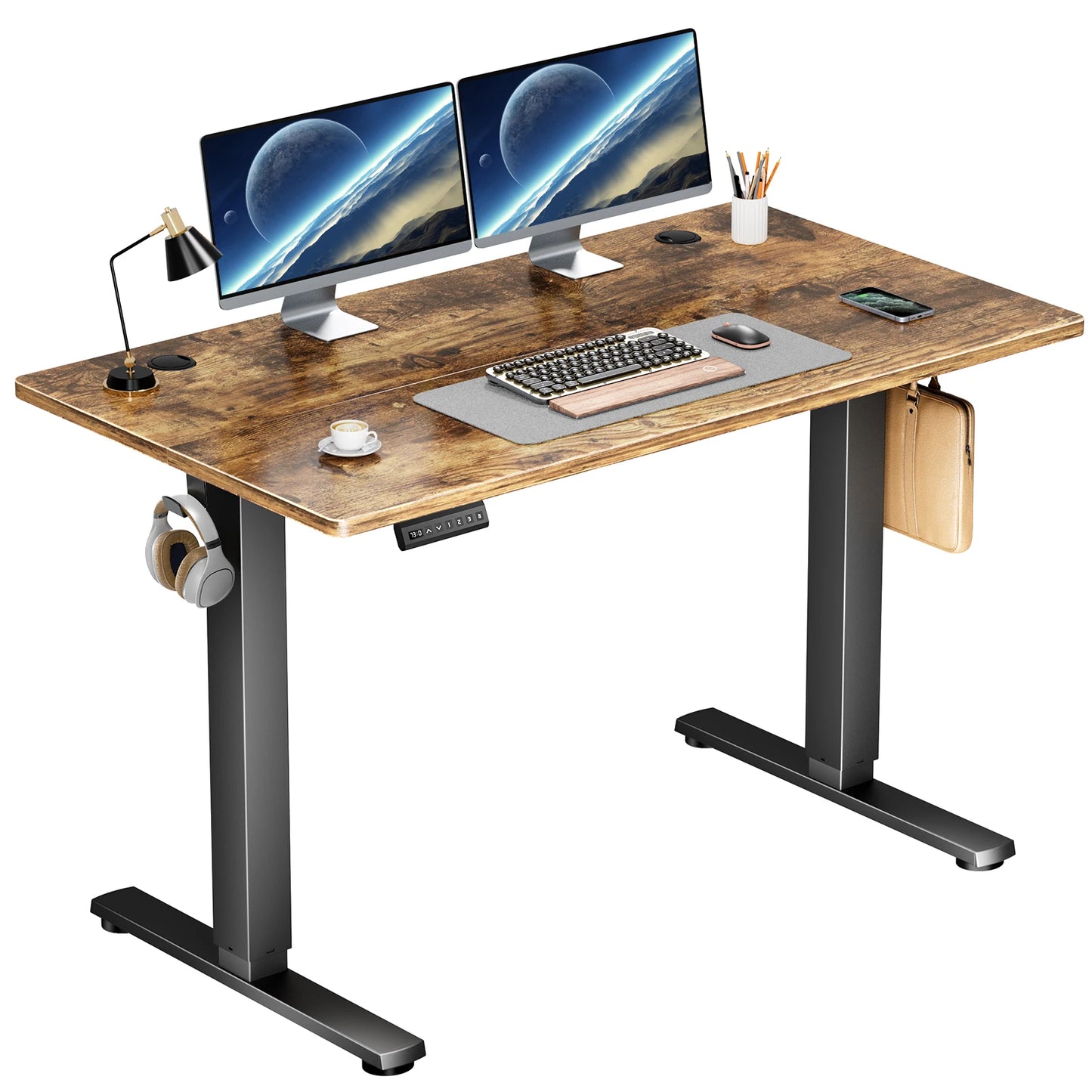 JHK Electric Standing Desk 40x24" | Height Adjustable Sit-Stand Workstation