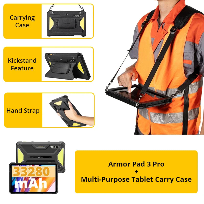 Ulefone Armor Pad 3 Pro – Rugged Tablet, 33280mAh, MT8788, 16GB+256GB, 10.36" 2K, 50MP, 4G LTE, Android 13