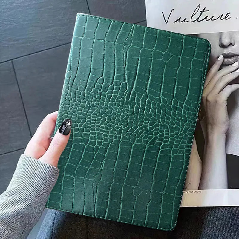 Premium Crocodile Leather iPad Case with Card Slot – 9.7" to 11" | Air, Mini, Pro