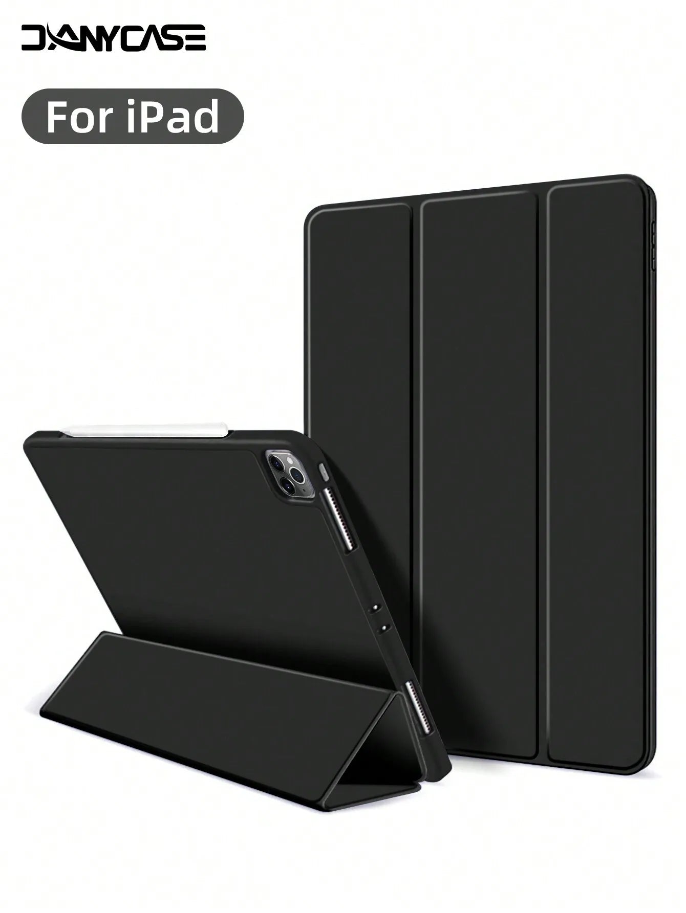 iPad Protective Case with Pencil Slot – Fits iPad A16, Air 11"/13", Pro 11"/13", Mini 6 & More