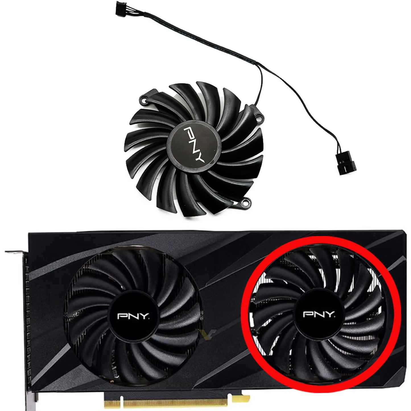 PNY GeForce RTX 3060 / 3060 Ti VERTO Dual Fan Replacement — CF-12910S