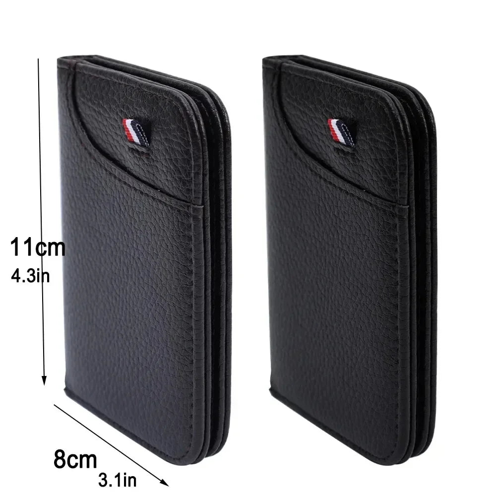 LISM Ultra-Slim PU Leather Credit Card Holder Wallet