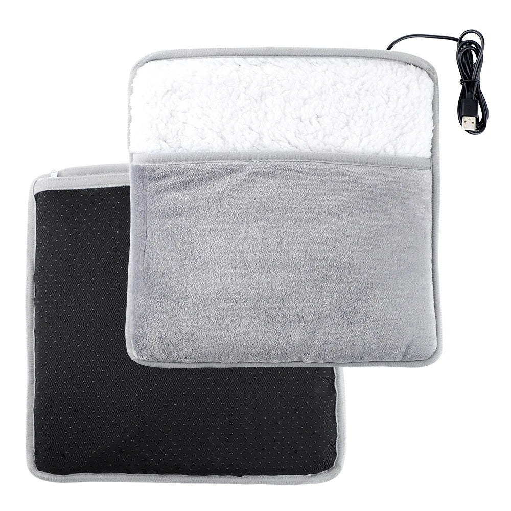 Raugee USB Electric Foot Warmer Mat – Portable Wearable Soft Foot Heating Pad for Home, Winter Warmth
