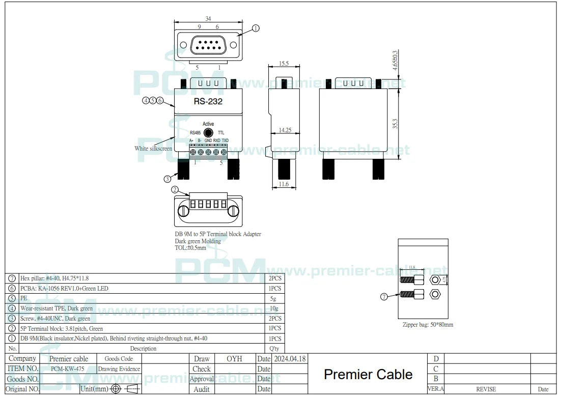 RS232 to RS485 / RS422 Serial Converter – 3.3V & 5V TTL | Full Duplex Communication