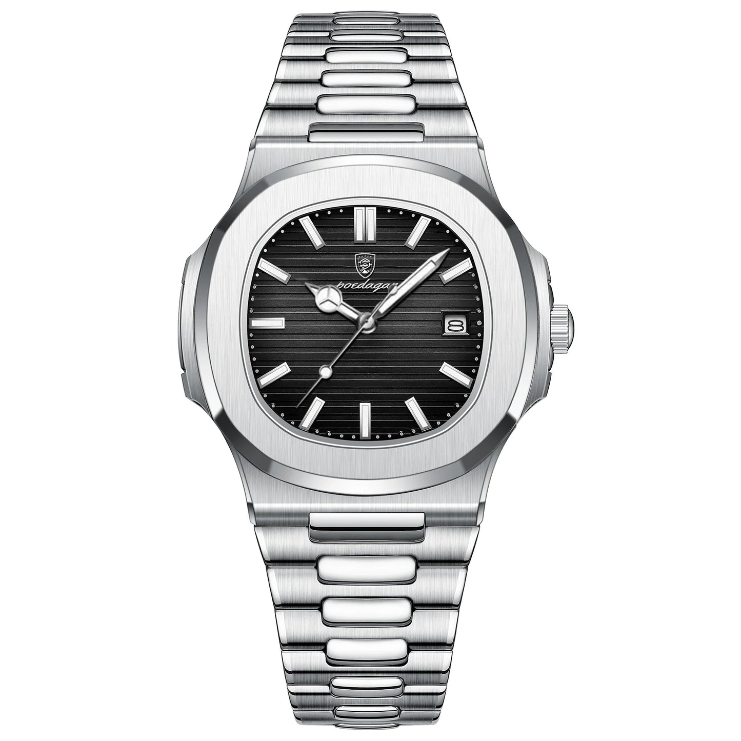 POEDAGAR Men's Luxury Sport Watch – Square Dial, Waterproof, Luminous, Date, Quartz