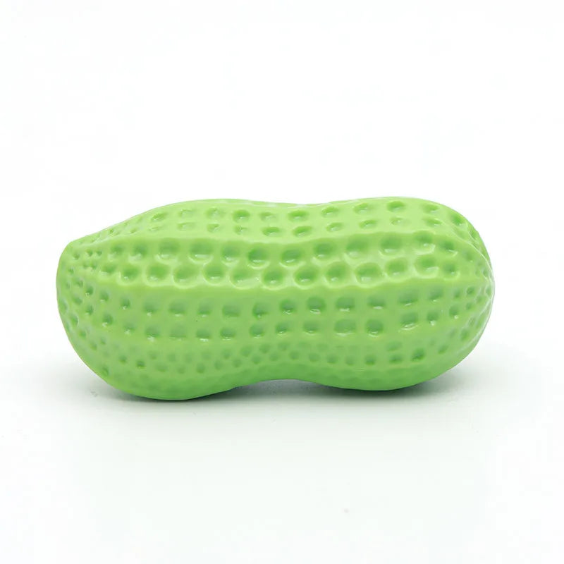Peanut Squeaky Dog Chew Toy | TPR Teeth Cleaning Interactive Pet Toy