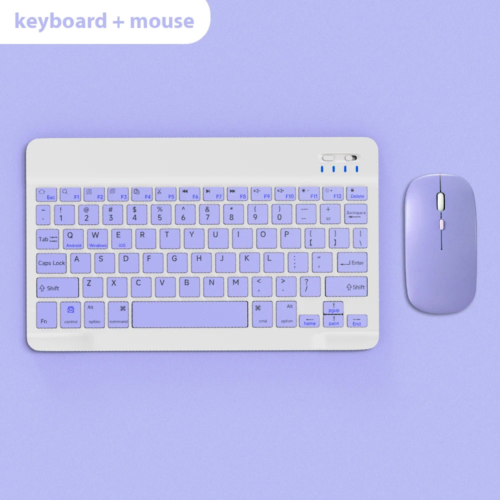 Wireless Bluetooth keyboard and mouse set by R.E.D. Shopping for iPad, tablet, Android, and Windows devices, shown in a sleek black design.