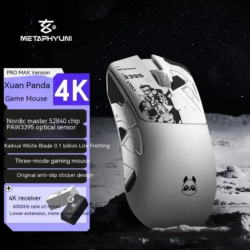 Metaphyuni Metapanda P1 Pro Wireless Gaming Mouse – PAW3395, Low Latency, Lightweight, Ergonomic