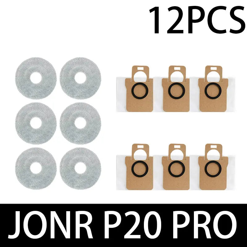 JONR P20 PRO / T5 Pro Robot Vacuum Spare Parts – Brush, Filter & Mop Replacement
