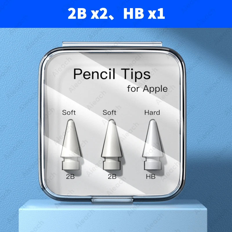 Apple Pencil Replacement Nibs | 2B HB Soft Hard Tips | For Apple Pencil 1st 2nd 3rd Gen & USB-C