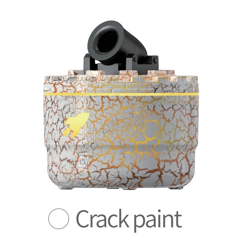 Volcanic Crack Light Aroma Humidifier – Desktop Ring Spray Aromatherapy Diffuser (White & Black)