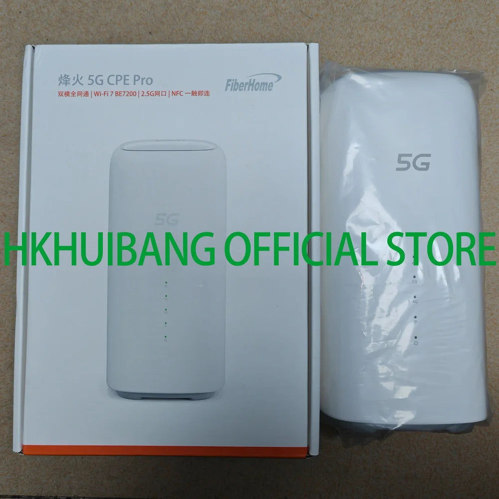 FiberHome LG6851F 5G CPE Pro WiFi 7 Router | BE7200 | Dual 2.5G LAN | 5G/4G LTE | NFC | SIM Card