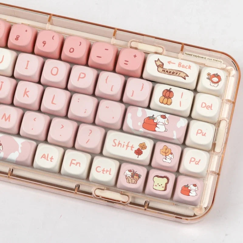 MOA Profile Cute Fall Puppy Gradient Keycap Set – Mechanical Keyboard