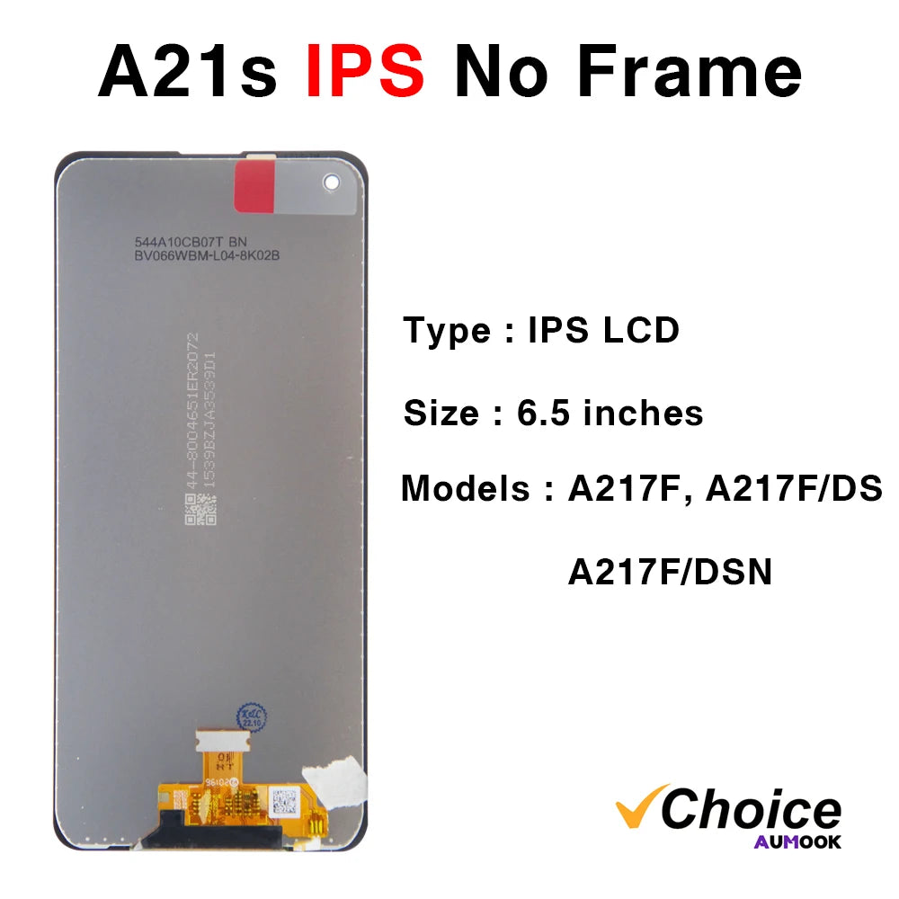 Samsung Galaxy A21s LCD Touch Screen Digitizer Assembly – With/Without Frame (A217)