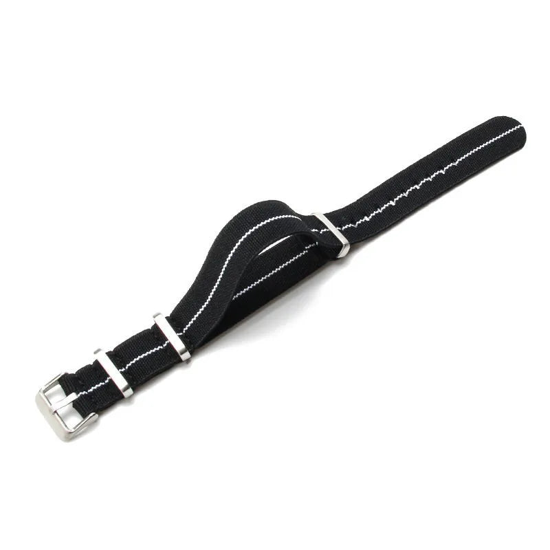 Elastic NATO Nylon Watch Strap 18/20/22mm | Breathable Woven Watchband