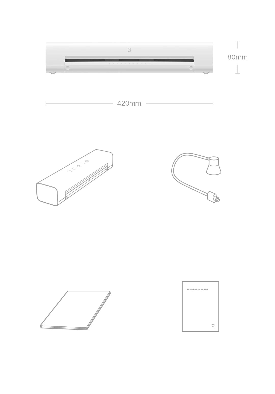 Xiaomi MIJIA Vacuum Sealer – 70kPa, Dry/Moist Modes, 10 Bags Included, 220V EU