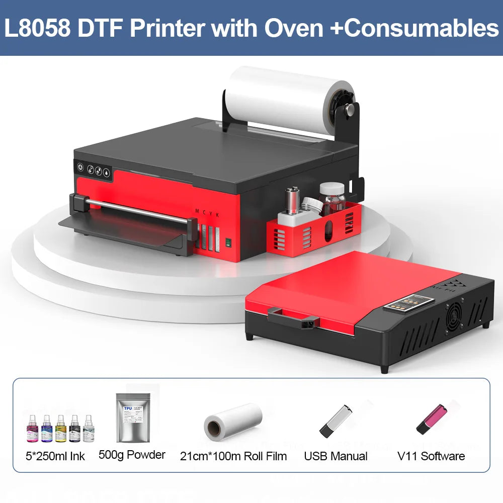 A4 DTF Printer with Epson XP600 Head & Roll Feeder