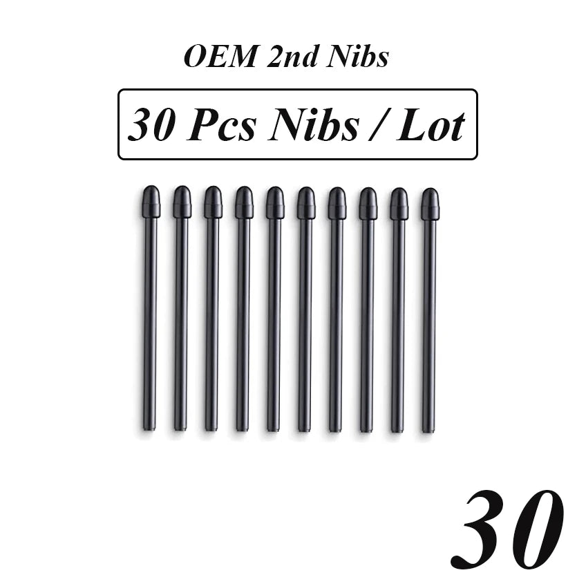 Wacom Pro Pen 2 Replacement Nibs | Standard Black | 10/20/30/40/50 pcs | Intuos Pro, Cintiq 16/22, Mobile Studio Pro