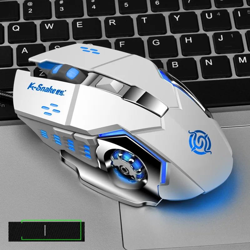YTOM Viper Q5 Wired Gaming Mouse – 6 Buttons, 4-Grade DPI 1200–3200, Ambidextrous, CE Certified