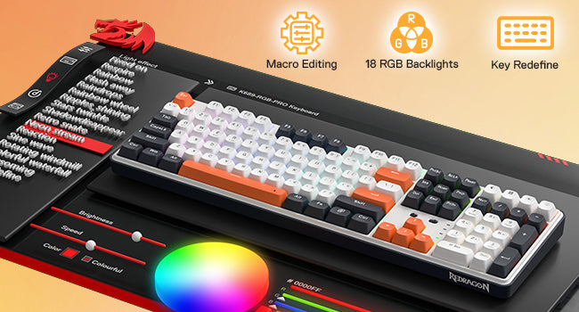 Redragon K689 PRO Wireless Gasket RGB Mechanical Keyboard – 108-Key, Hot-Swap, 4 Extra Hotkeys