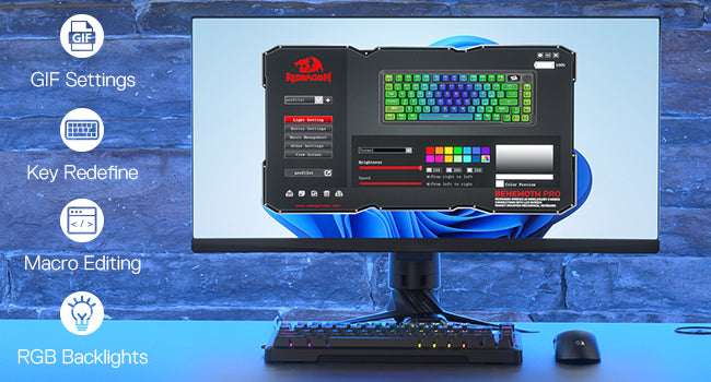 Redragon K724 PRO Wireless Gasket Mechanical Keyboard – 81-Key, TFT Display, Knob Control