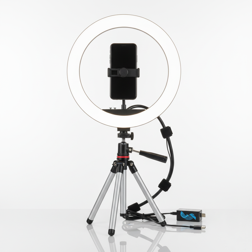 Fill-in Light Kit Smartphone Stand – Ring Light & Tripod Set