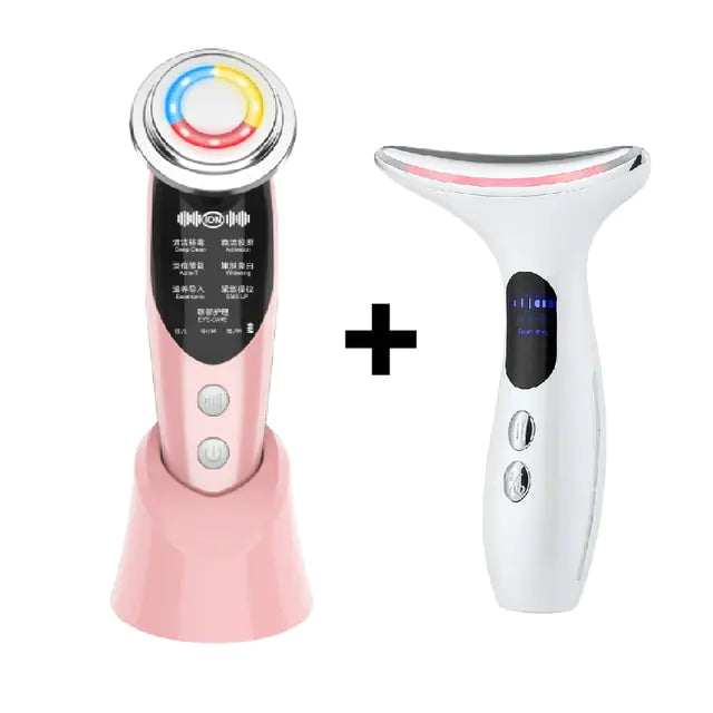 R.E.D. Shopping LED facial and neck massager with sleek design, featuring multiple massage nodes for relaxation and skin rejuvenation.