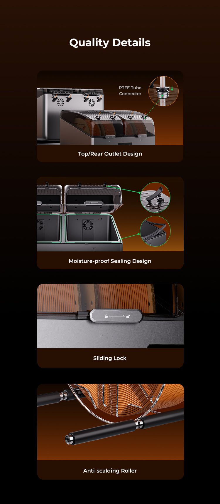 Creality Space Pi X4 Filament Dryer – Dual Chamber, Active Dehumidification