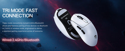 ATTACK SHARK × MAMBASNAKE M3 Superlight Gaming Mouse | 39g | PAW3395PRO | 40000 DPI | 200Hr Battery