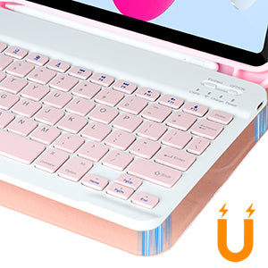 PULUZ Detachable Bluetooth Keyboard Case for iPad 10th Gen 10.9" & iPad 11" A16 2025 – with Pencil Holder
