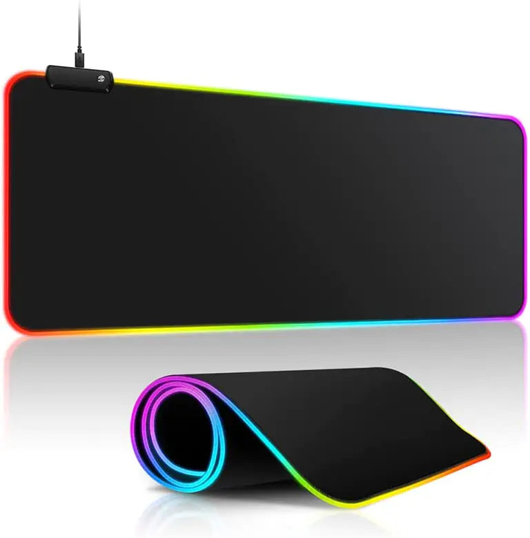 Waterproof R.E.D. Gaming LED Mouse Pad with vibrant lighting, ideal for computer gaming and office use.